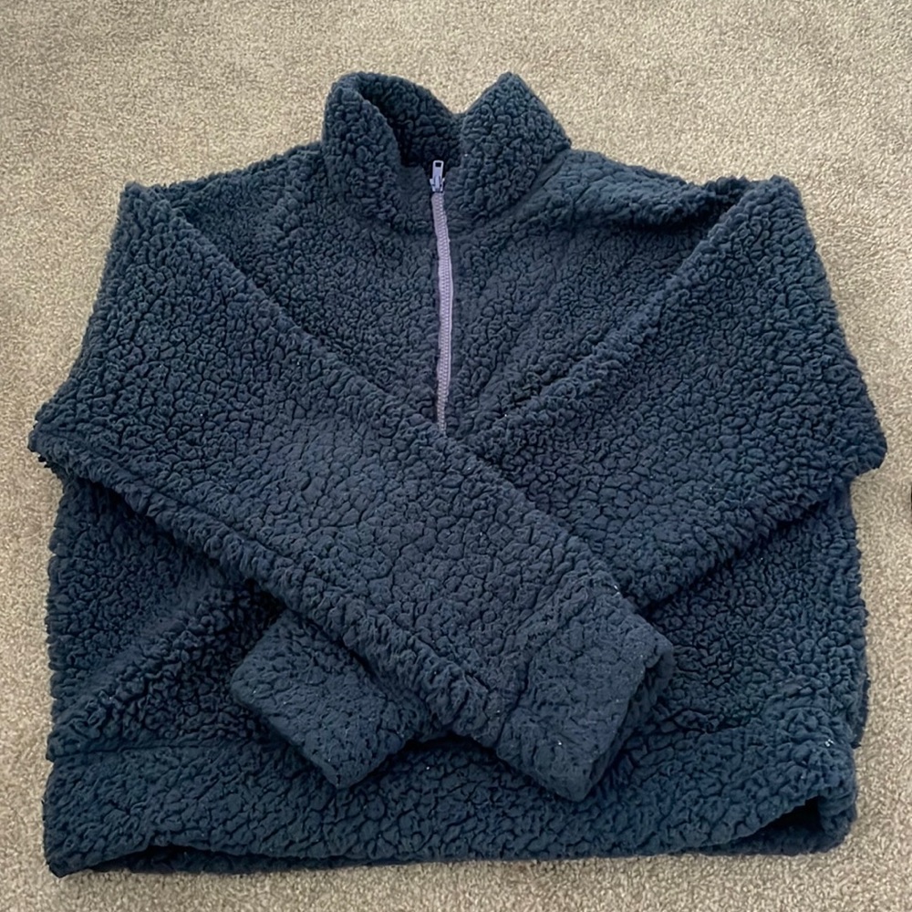 Wild fable Sherpa cropped quarter zip size med